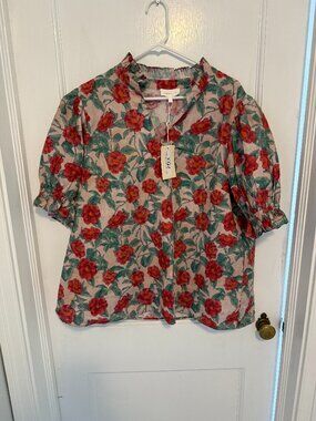 Entro Floral Blouse- 1X
